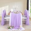 10 Pieces 10Ft Chiffon Table Runners Light Purple Sheer Rustic Gauze Spring Easter Table Runner Elegant Wedding Bridal Party Birthday Decorations 27x120 Inches view 4