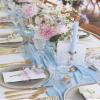 10 Pieces 10Ft Chiffon Table Runners Blue Sheer Rustic Wedding Table Runner Elegant Bridal Party Decorations 27x120 Inches view 3