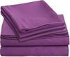 400 Thread Count 4-Piece Sheet Standard Bunk Bed Size (39" x 75") Purple Solid Fit Up to 26" Deep Mattress 100% Egyptian Cotton view 1