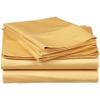 400 Thread Count 4-Piece Sheet Set Twin Bed Size/Single Bed Size (39" x 75") Gold Solid Fit Up to 26" Deep Mattress 100% Egyptian Cotton. view 1