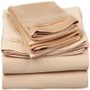 400 Thread Count 4-Piece Sheet Set Narrow Bunk Bed Size (39" x 75") Beige Solid Fit Up to 26" Deep Mattress 100% Egyptian Cotton. view 1