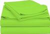 400 Thread Count 4-Piece Sheet Set Twin Bed Size/Single Bed Size (39" x 75") Parrot Green Solid Fit Up to 26" Deep Mattress 100% Egyptian Cotton. view 1