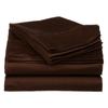 400 Thread Count 4-Piece Sheet Set Twin Extra Long Bed Size (39" x 80") Chocolate Solid Fit Up to 26" Deep Mattress 100% Egyptian Cotton. view 1
