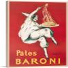 ARTCANVAS Pates Baroni 1921 Canvas Art Print Stretched Framed Painting Picture Poster Giclee Wall Decor by Leonetto Cappiello - 40" x 26" (0.75" Deep) view 1