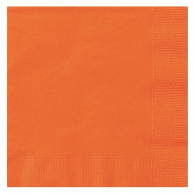 20 Large Pumpkin Orange Paper Party Napkins | Paper Party Napkins