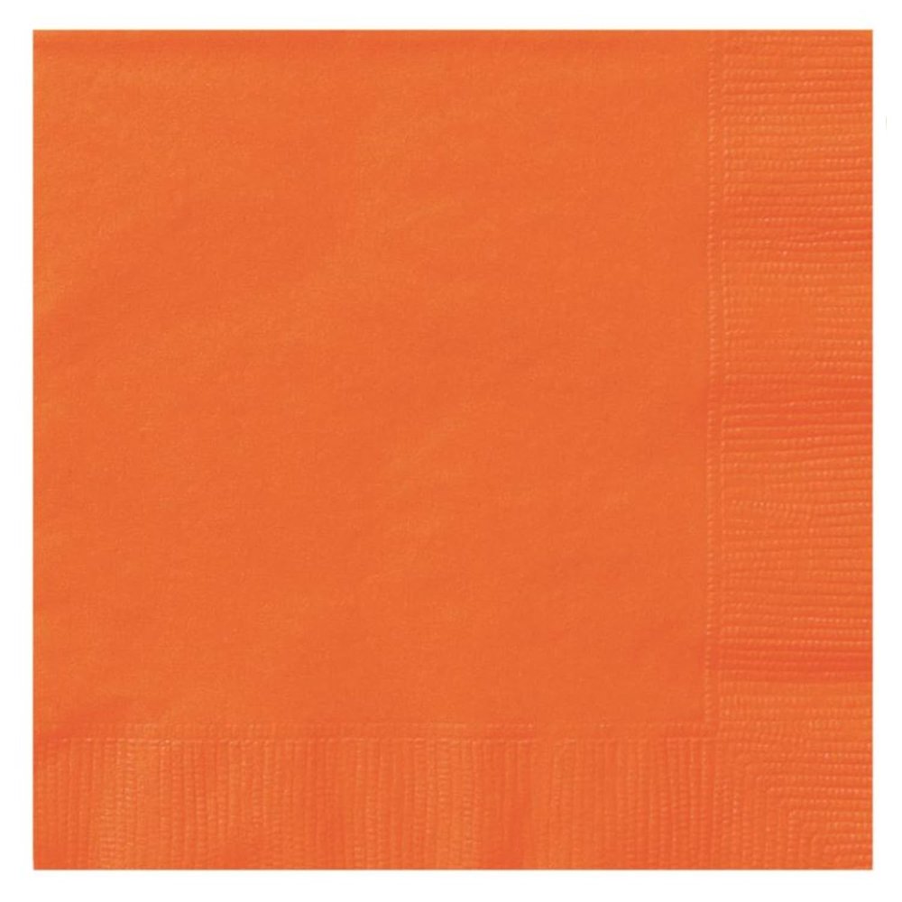 20 Large Pumpkin Orange Paper Party Napkins | Paper Party Napkins