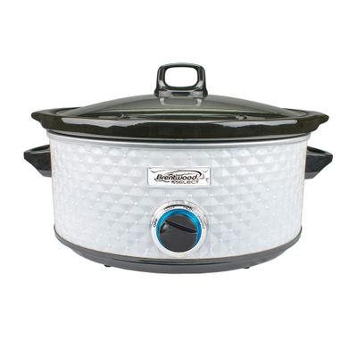 Brentwood Select 7 Quart Slow Cooker in White