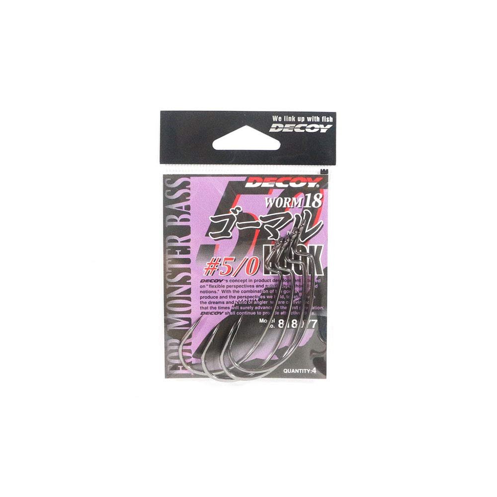Decoy Worm 18 Wide Gap Offset Worm Hooks Size 5/0 (2436)
