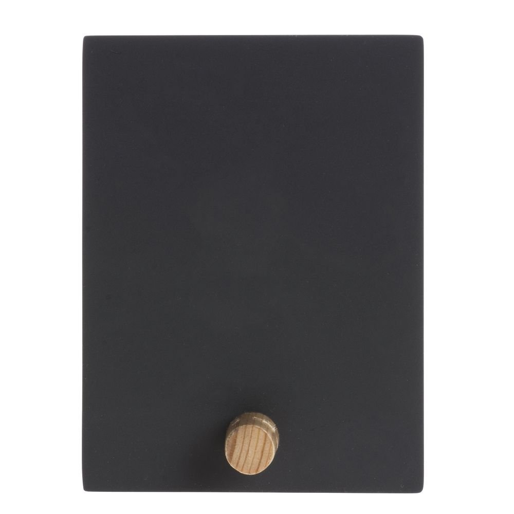 HUBERT Wooden Peg Sign Matte Black Plastic - 3" L x 4" H, 3 per Set