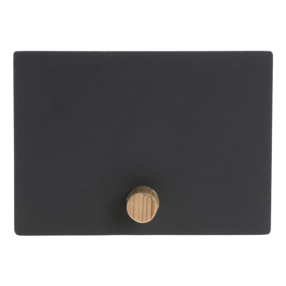 HUBERT Wooden Peg Sign Matte Black Plastic - 3 1/2 L x 2 1/2 H, Set of 3