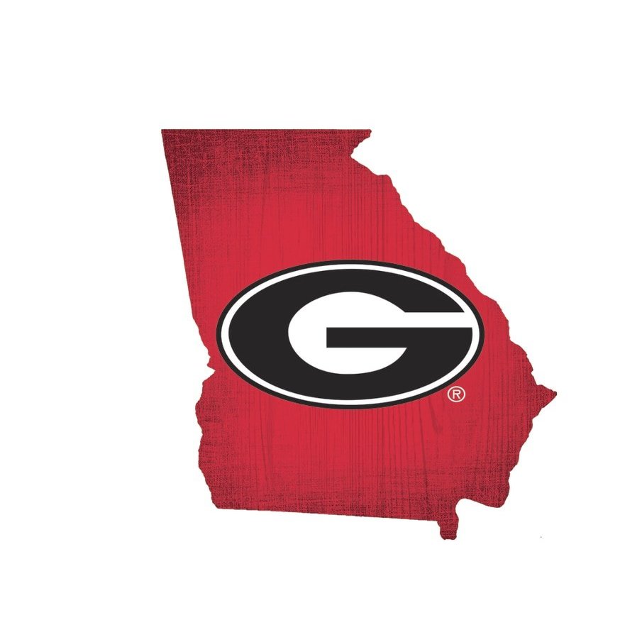 Fan Creations Georgia Bulldogs Sign Wood Logo State Design