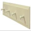 Sawdust City Pine Coat Rack with Pegs - 2' long (Solid Cream) view 1