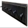Sawdust City Wood Wall Coat Rack with Pegs - 3' long (Old Black) view 1