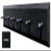 Sawdust City Wood Wall Coat Rack with Pegs - 3' long (Solid Black) view 1