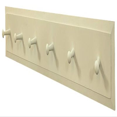 Sawdust City Wood Wall Coat Rack with Pegs - 3' long (Solid Cream)