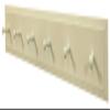 Sawdust City Wood Wall Coat Rack with Pegs - 3' long (Solid Cream) view 1