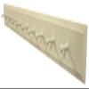 Sawdust City Wall Coat Rack with Pegs - 4' long (Solid Cream) view 1