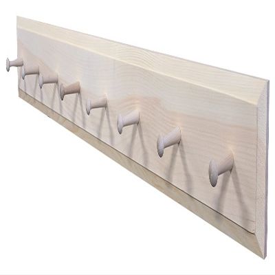 Sawdust City Wall Coat Rack with Pegs - 4' long (Unfinished)