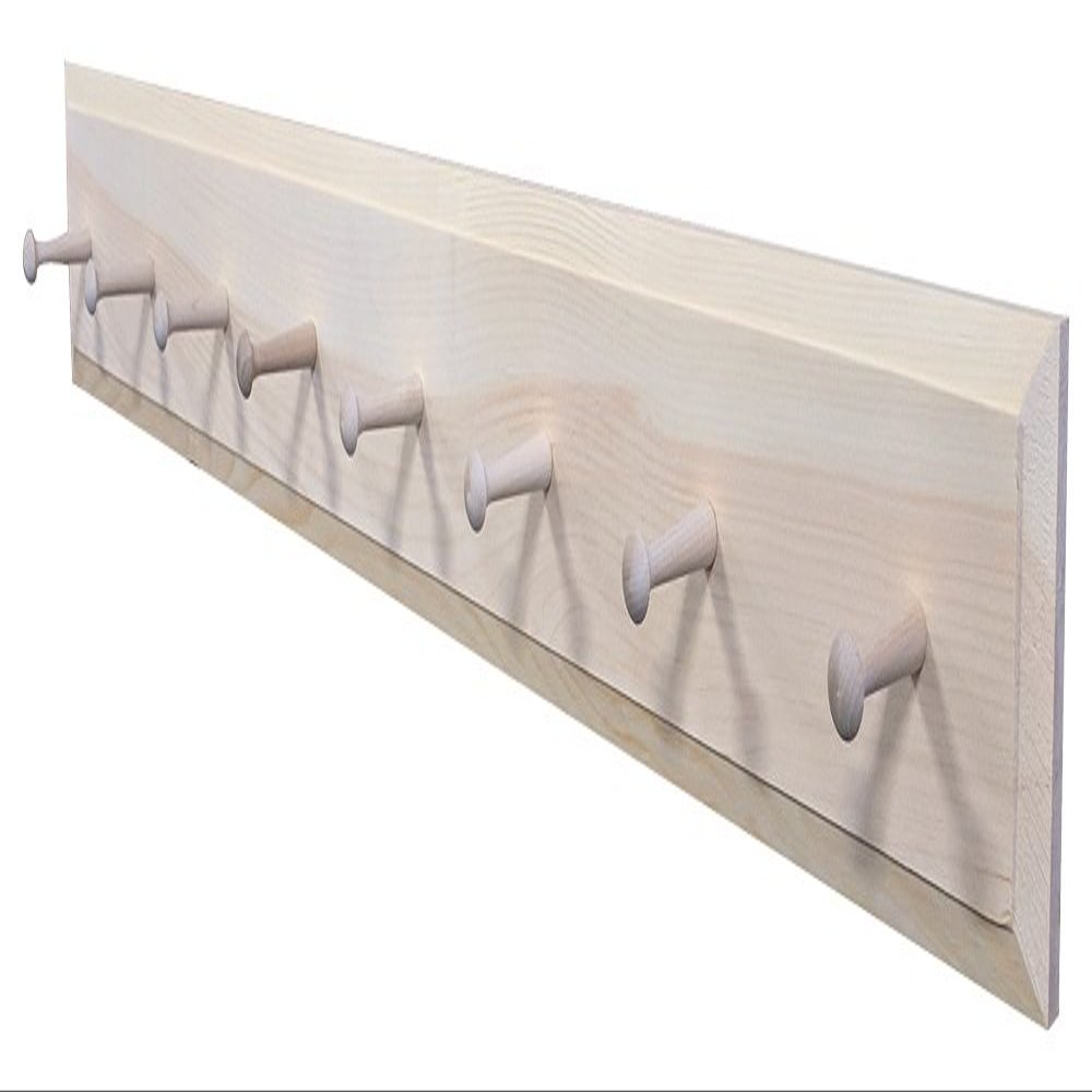 Sawdust City Wall Coat Rack with Pegs - 4' long (Unfinished)