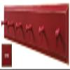 Sawdust City Wood Wall Coat Rack with Pegs - 3' Long (Old Red) view 1