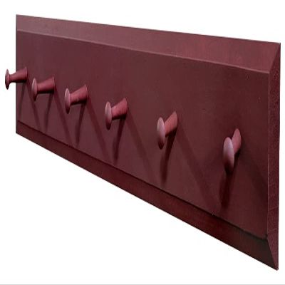 Sawdust City Wood Wall Coat Rack with Pegs - 3' long (Solid Burgundy)