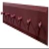 Sawdust City Wood Wall Coat Rack with Pegs - 3' long (Solid Burgundy) view 1