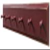 Sawdust City Wood Wall Coat Rack with Pegs - 3' long (Old Burgundy) view 1