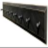 Sawdust City Wall Coat Rack with Pegs - 4' long (Old Black) view 1
