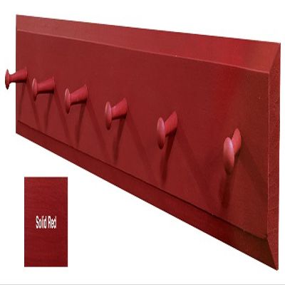 Sawdust City Wood Wall Coat Rack with Pegs - 3' long (Solid Red)