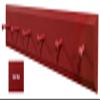 Sawdust City Wood Wall Coat Rack with Pegs - 3' long (Solid Red) view 1