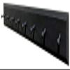 Sawdust City Wall Coat Rack with Pegs - 4' long (Solid Black) view 1