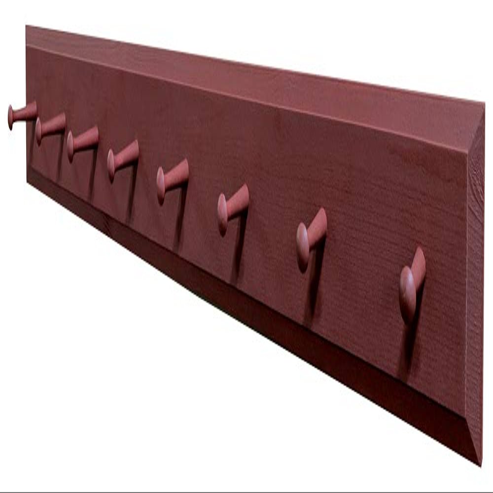 Sawdust City Wall Coat Rack with Pegs - 4' long (Solid Burgundy)