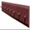 Sawdust City Wall Coat Rack with Pegs - 4' long (Solid Burgundy) view 1