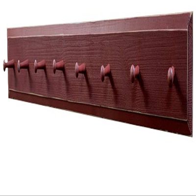 Sawdust City Wall Coat Rack with Pegs - 4' long (Old Burgundy)