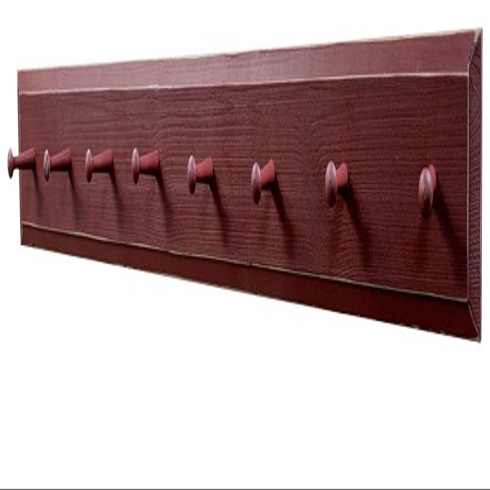Sawdust City Wall Coat Rack with Pegs - 4' long (Old Burgundy)