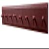 Sawdust City Wall Coat Rack with Pegs - 4' long (Old Burgundy) view 1