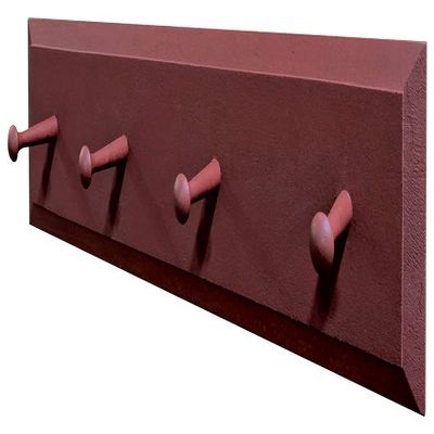 Sawdust City Pine Coat Rack with Pegs - 2' long (Solid Burgundy)