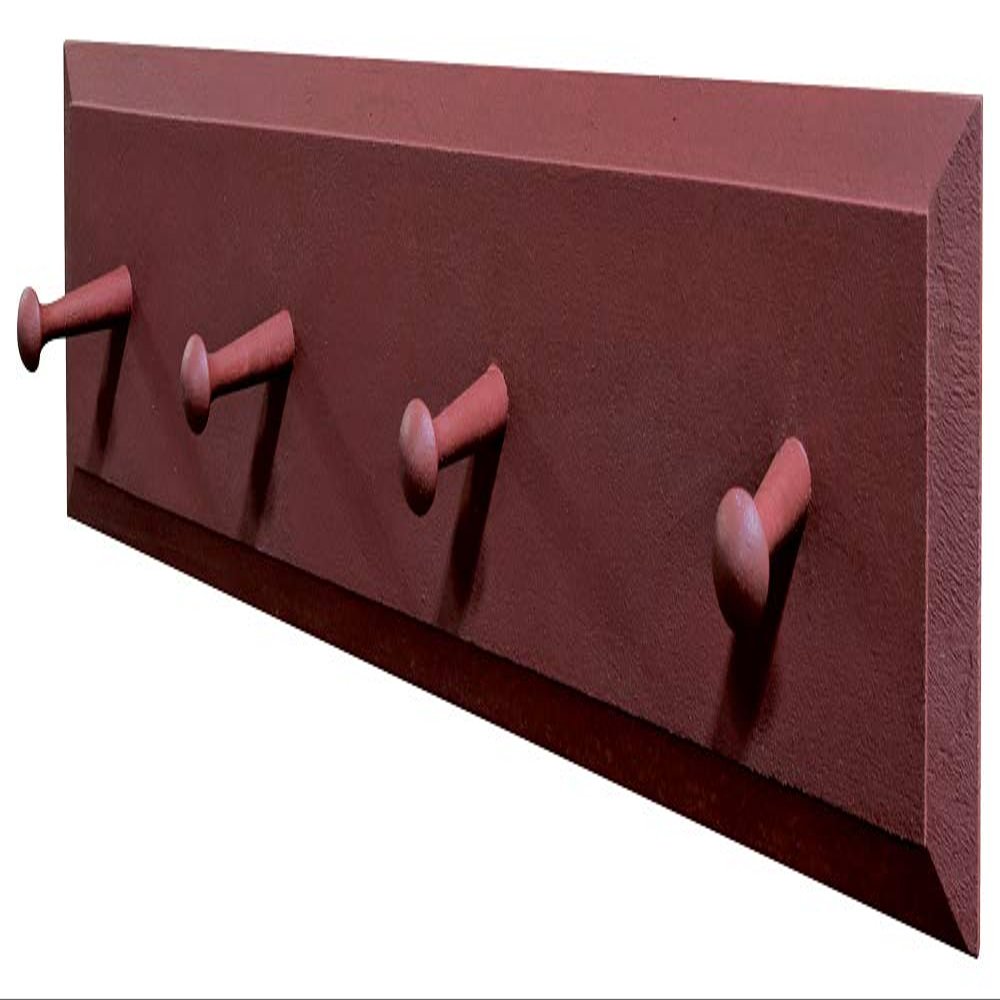 Sawdust City Pine Coat Rack with Pegs - 2' long (Solid Burgundy)