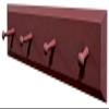 Sawdust City Pine Coat Rack with Pegs - 2' long (Solid Burgundy) view 1