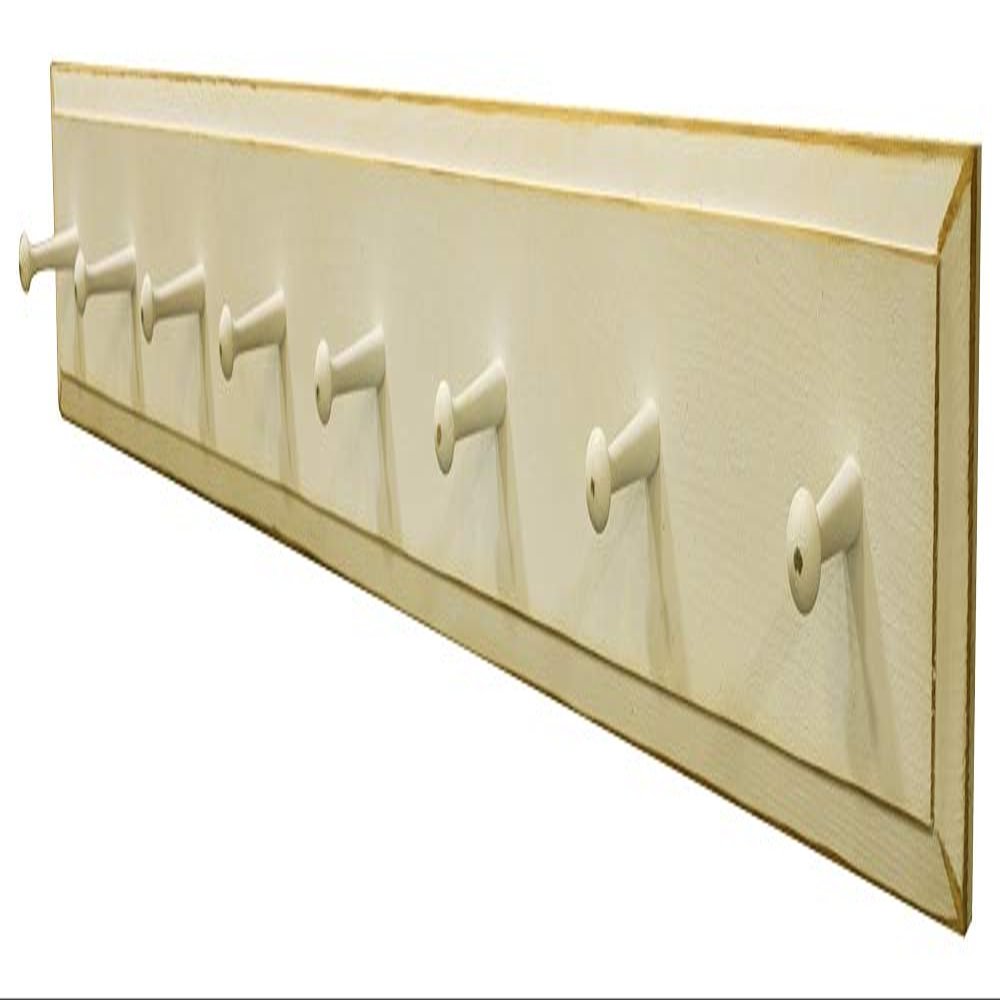 Sawdust City Wall Coat Rack with Pegs - 4' long (Old Cream)