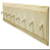 Sawdust City Wall Coat Rack with Pegs - 4' long (Old Cream) view 1