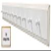 Sawdust City Wooden Wall Coat Pegs - 5' Long (Old Cottage White) view 1