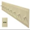 Sawdust City Wooden Wall Coat Pegs - 5' Long (Solid Cream) view 1