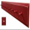 Sawdust City Wooden Wall Coat Pegs - 5' Long (Old Red) view 1