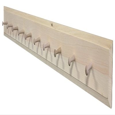 Sawdust City Wooden Wall Coat Pegs - 5' Long (Unfinished)