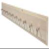 Sawdust City Wooden Wall Coat Pegs - 5' Long (Unfinished) view 1