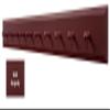 Sawdust City Wooden Wall Coat Pegs - 5' Long (Solid Burgundy) view 1