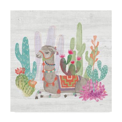 Trademark Fine Art Lovely Llamas I by Mary Urban, 18x18-Inch