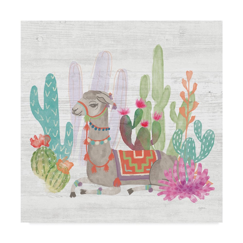 Trademark Fine Art Lovely Llamas I by Mary Urban, 18x18-Inch