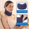Velpeau Neck Brace for Neck Pain and Support - Soft Cervical Collar for Sleeping, Snoozing, Sleeping Upright, Anti-Snoring, Sleep Apnea for Women & Men (Blue, Enhanced Version, L: 14-16.5"/3.3") view 3